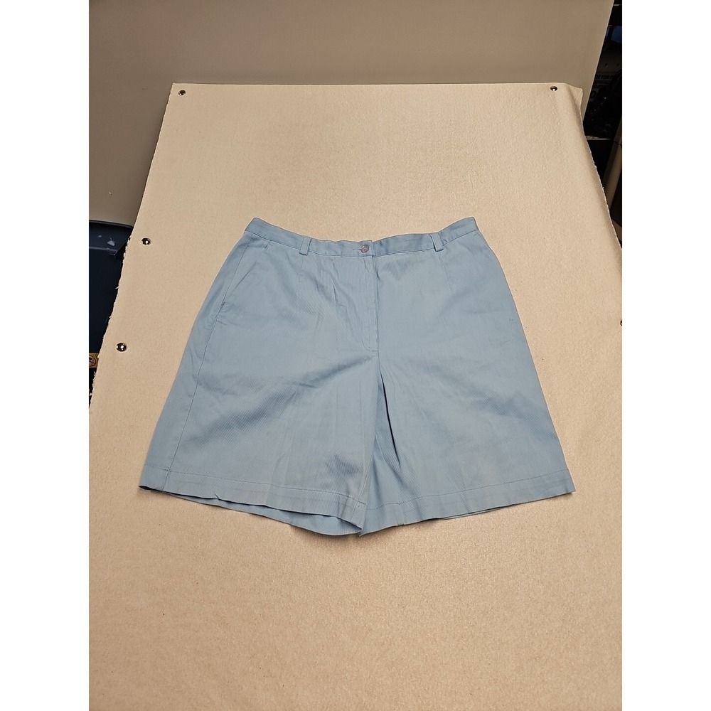 Vintage Liz Claiborne Pleated Shorts High Waisted Wide Leg Baby Blue Sz 18